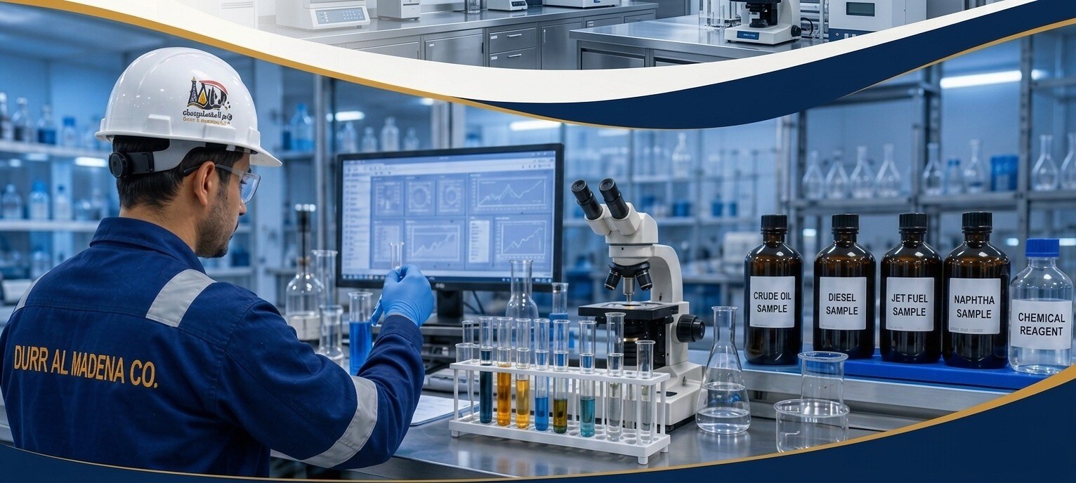 Durr Al Madena laboratory — crude oil, diesel, jet fuel and naphtha samples